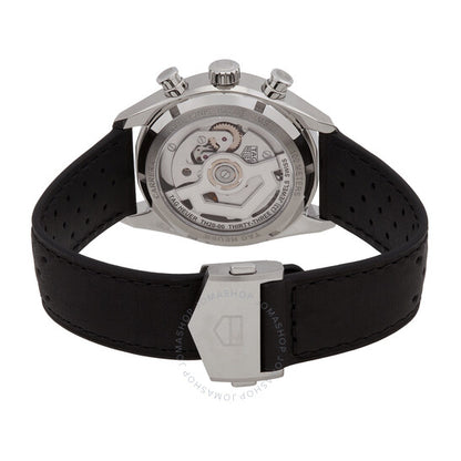 ساعة تاغ هوير كاريرا كرونوغراف أوتوماتيكية للرجال بمينا أسود