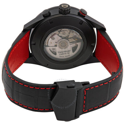 ساعة تاغ هوير كاريرا كرونوغراف أوتوماتيكية للرجال بمينا أسود