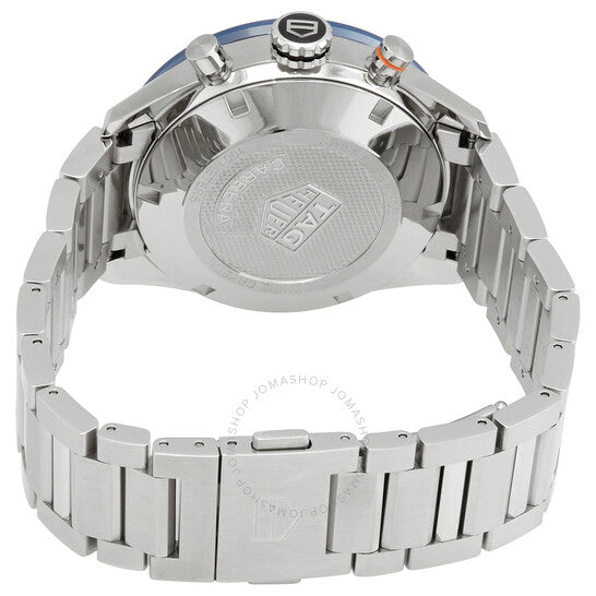 ساعة تاغ هوير كاريرا كرونوغراف أوتوماتيكية للرجال بمينا أزرق