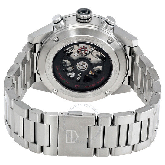 ساعة تاغ هوير كاريرا كرونوغراف أوتوماتيكية للرجال بمينا رمادي