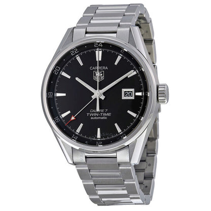 Tag Heuer, Carrera Dual Time Black Dial Men's Watch WAR2010BA0723