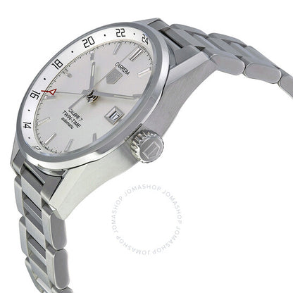 Tag Heuer, Carrera Dual Time Silver Dial Men's Watch WAR2011BA0723