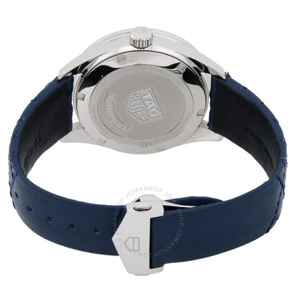 ساعة تاغ هوير كاريرا كوارتز بمينا زرقاء مرصعة بالألماس للسيدات