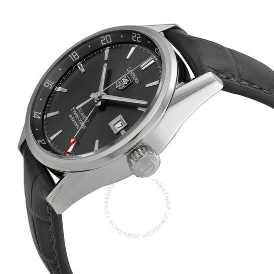 ساعة تاغ هوير كاريرا أوتوماتيكية للرجال بمينا أنثراسيت