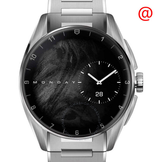 ساعة تاغ هوير كونكتد أوتوماتيكية تناظرية رقمية للرجال بمينا أسود