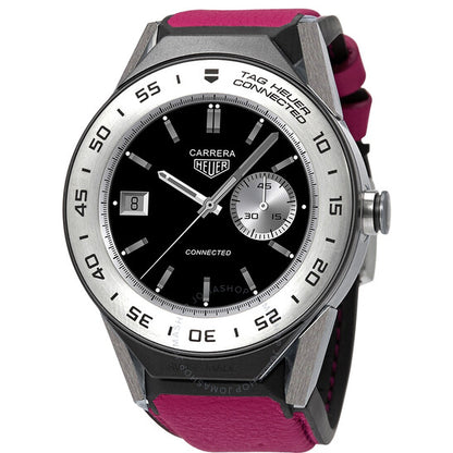 Tag Heuer, Connected Modular Chronograph Pink Leather Smart Watch