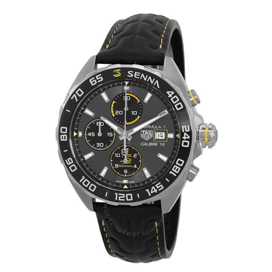 ساعة تاغ هوير فورمولا 1 كرونوغراف أوتوماتيكية للرجال بمينا رمادي