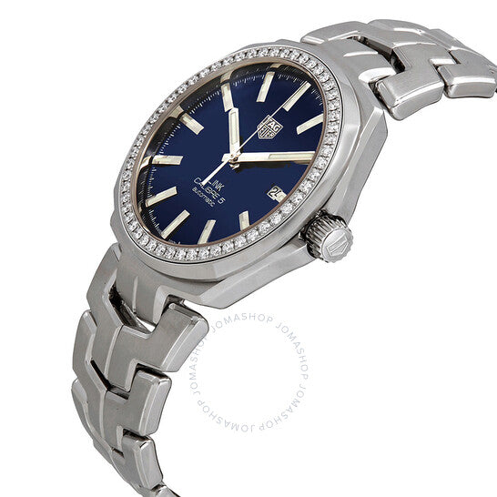 ساعة تاغ هوير لينك كاليبر 5 أوتوماتيكية مرصعة بالألماس للرجال