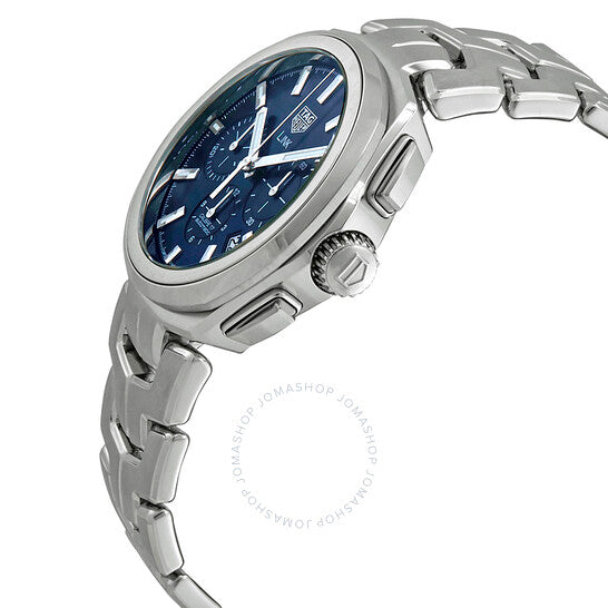 ساعة تاغ هوير لينك كرونوغراف أوتوماتيكية للرجال بمينا أزرق