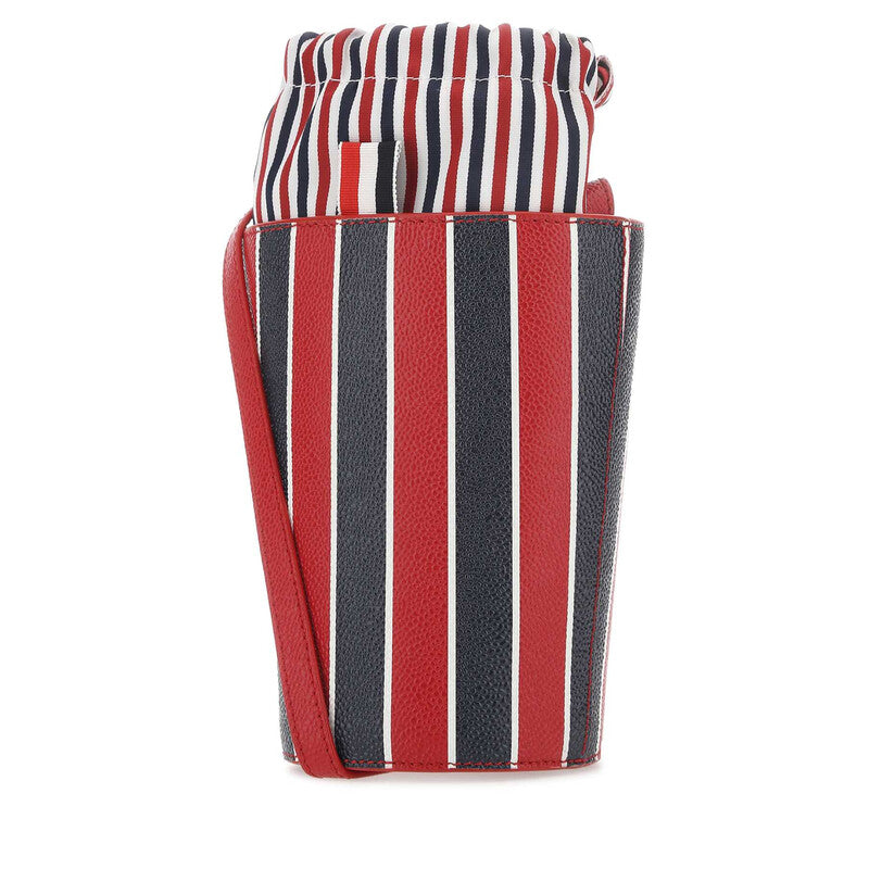 Printed Leather Mini Bucket Bag