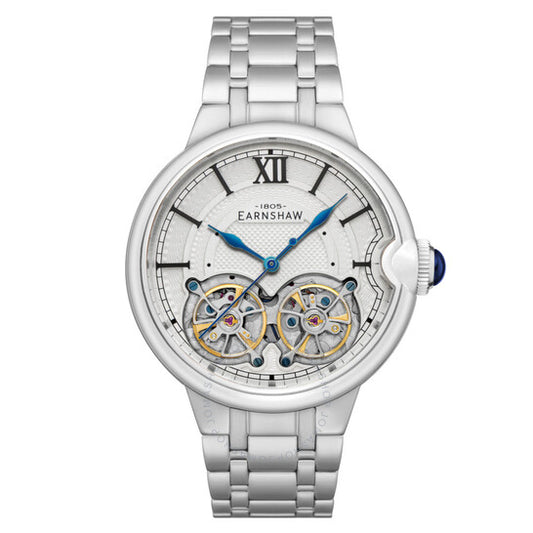 توماس إيرنشو، ساعة باراليير ثنائية القلب الأوتوماتيكية للرجال بمينا فضية