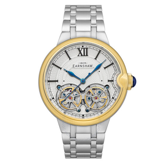 توماس إيرنشو، ساعة باراليير ثنائية القلب الأوتوماتيكية للرجال بمينا فضية