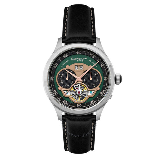 Thomas Earnshaw, Baron Grand Date Calendar Open Heart Green Dial Men's Watch