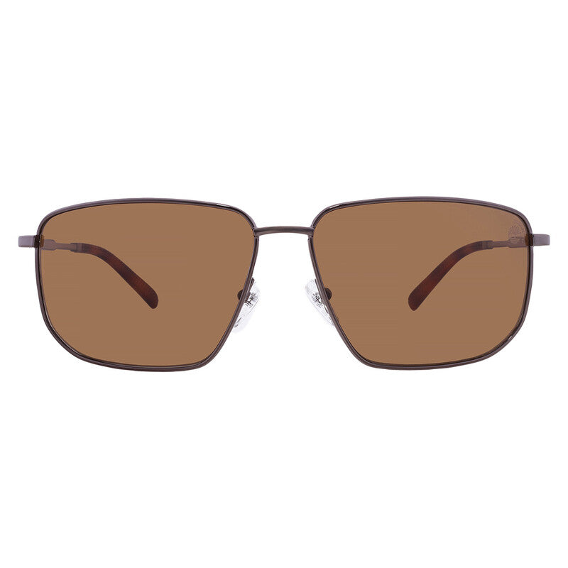 Polarized Brown Rectangular Men's Sunglasses