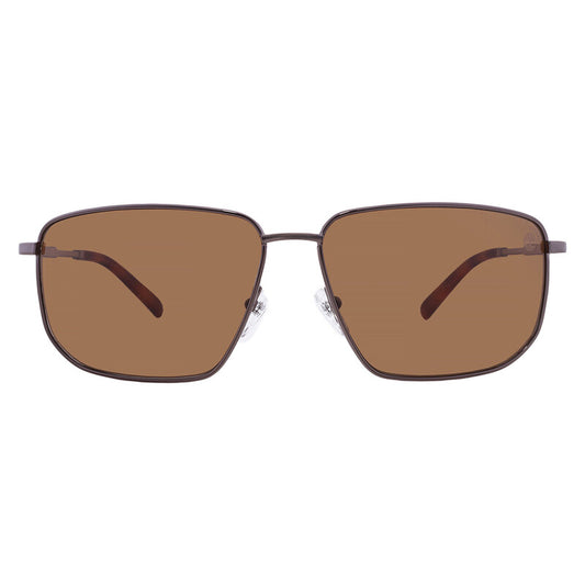 Polarized Brown Rectangular Men's Sunglasses