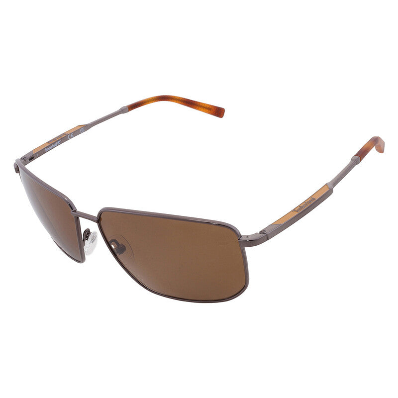 Polarized Brown Rectangular Men's Sunglasses
