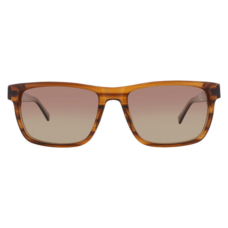 Polarized Brown Rectangular Men's Sunglasses