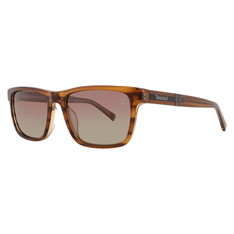 Polarized Brown Rectangular Men's Sunglasses