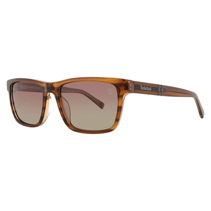 Polarized Brown Rectangular Men's Sunglasses