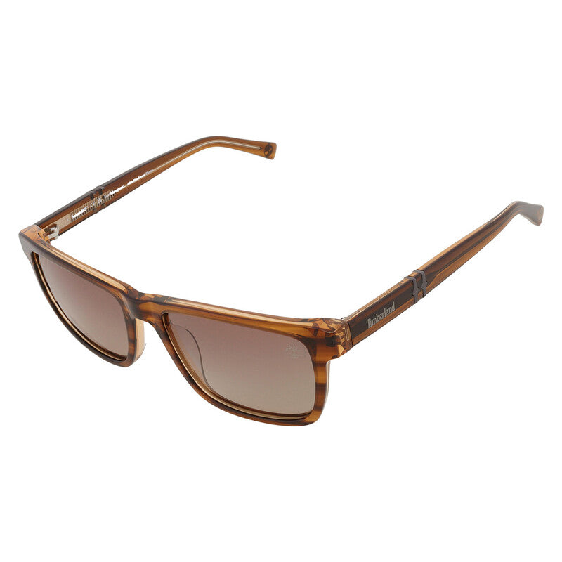 Polarized Brown Rectangular Men's Sunglasses