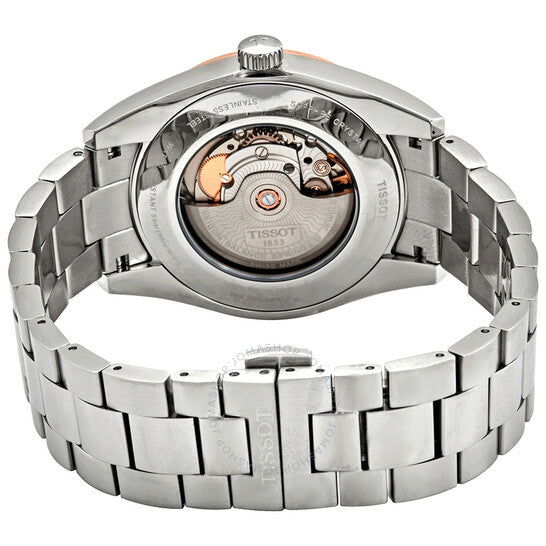 ساعة تيسوت T-Gold أوتوماتيكية للرجال بمينا فضي