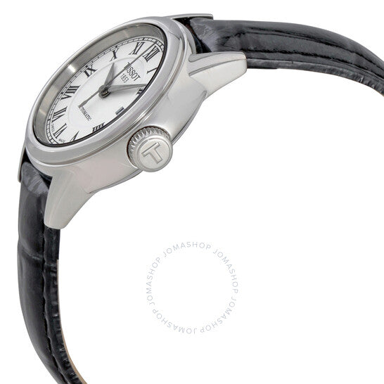 ساعة تيسوت كارسون أوتوماتيكية للسيدات بمينا أبيض