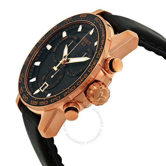 ساعة تيسوت كرونوغراف كوارتز بمينا سوداء للرجال