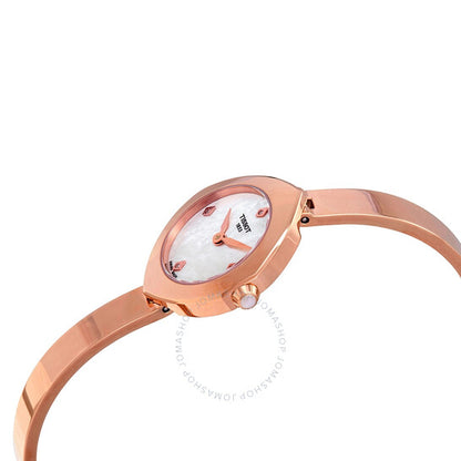 ساعة تيسوت Femini-T للسيدات بمينا من عرق اللؤلؤ