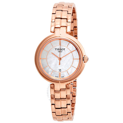Tissot, Flamingo White Mother of Pearl Dial Ladies Watch