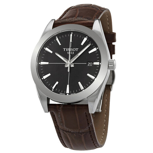 Tissot, Gentleman Quartz Black Dial Men's Watch