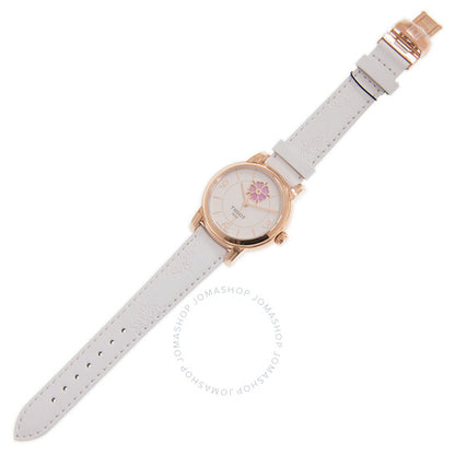 ساعة تيسوت ليدي هارت أوتوماتيكية للسيدات بمينا أبيض