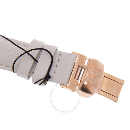 ساعة تيسوت ليدي هارت أوتوماتيكية للسيدات بمينا أبيض