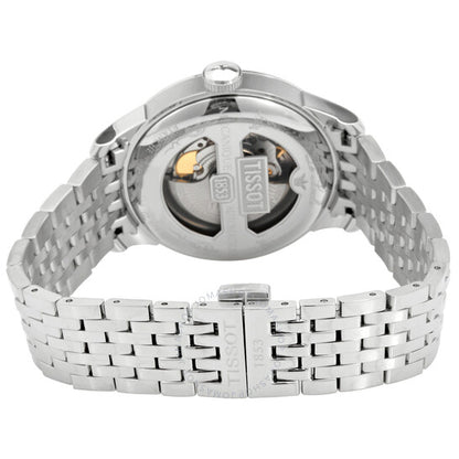 ساعة تيسوت لو لوكل الأوتوماتيكية للرجال بمينا أزرق