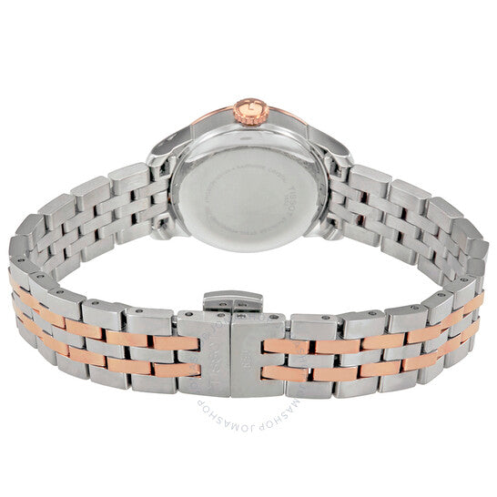 ساعة تيسو لو لوكل أوتوماتيكية للسيدات بمينا فضي