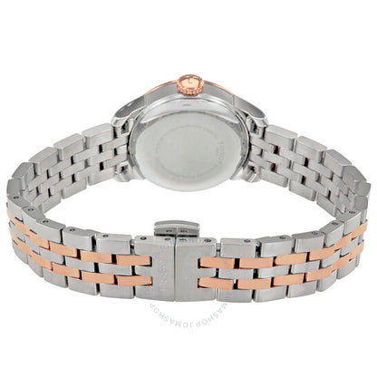 ساعة تيسو لو لوكل أوتوماتيكية للسيدات بمينا فضي