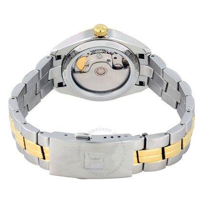 ساعة تيسو PR 100 أوتوماتيكية للسيدات بمينا فضي