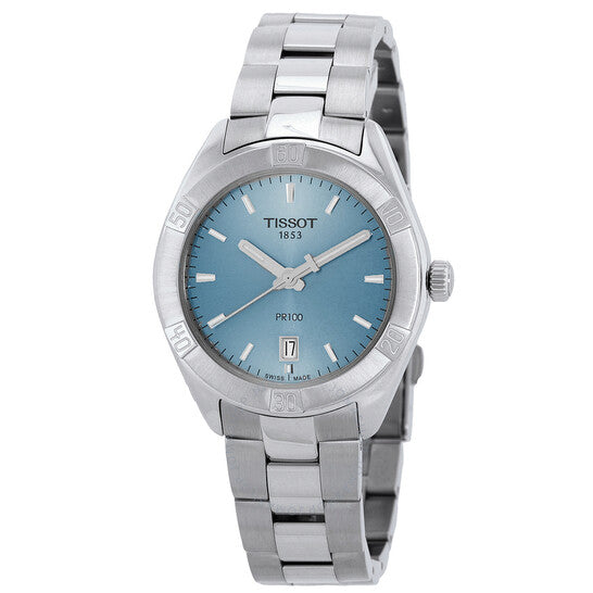 Tissot, PR 100 Quartz Light Blue Dial Ladies Watch