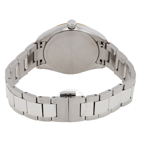 ساعة تيسو PR 100 كوارتز نسائية بمينا فضي