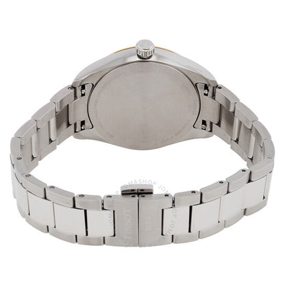 ساعة تيسو PR 100 كوارتز نسائية بمينا فضي