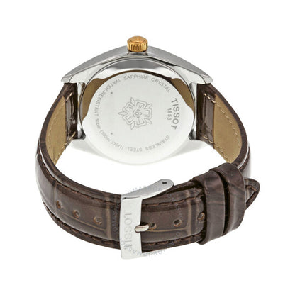 Tissot, PR100 Silver Dial Brown Leather Ladies Watch T1012102603600