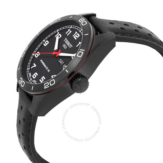 ساعة تيسوت PRS 516 أوتوماتيكية للرجال بمينا أسود