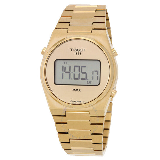 Tissot, PRX Digital Quartz Gold Dial Men's Watch
