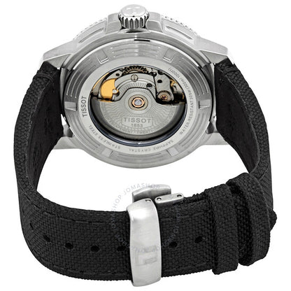 ساعة تيسوت سيستار 1000 أوتوماتيكية للرجال بمينا أسود