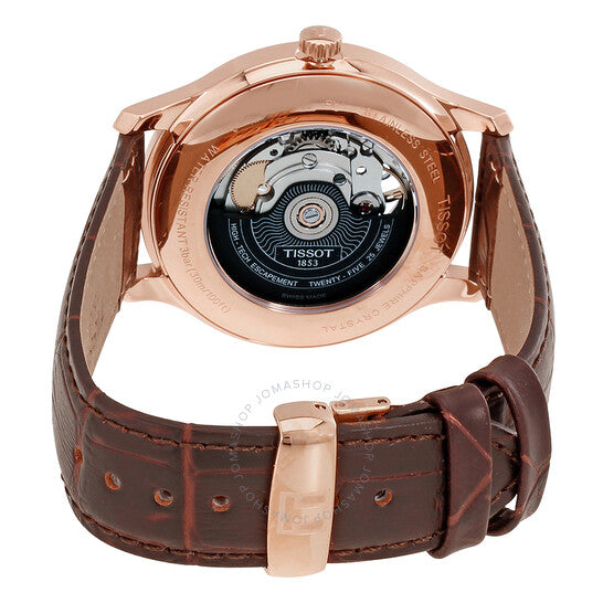 ساعة تيسو تي كلاسيك تراديشن أوتوماتيكية للرجال بمينا فضي