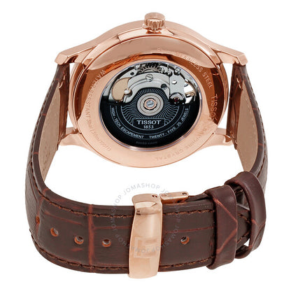 ساعة تيسو تي كلاسيك تراديشن أوتوماتيكية للرجال بمينا فضي