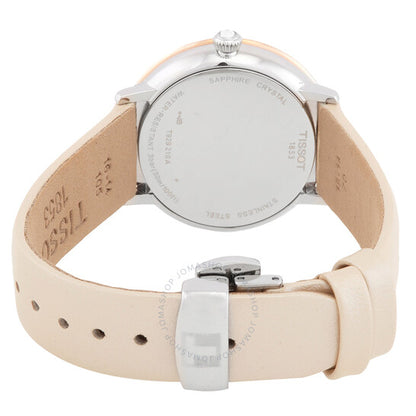 ساعة تيسوت كوارتز نسائية من الذهب الخالص