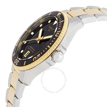 ساعة تيسو تي سبورت كوارتز للرجال بمينا أسود