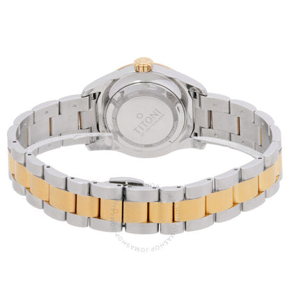 ساعة تيتوني ايرماستر أوتوماتيكية للسيدات بمينا أبيض