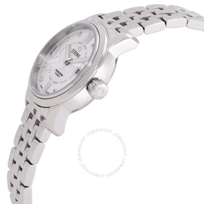 ساعة تيتوني، سبيس ستار أوتوماتيكية للسيدات بمينا فضي