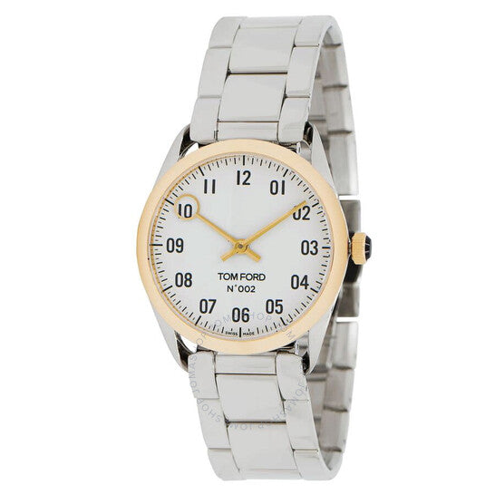 ساعة توم فورد 002 كوارتز بمينا بيضاء للسيدات